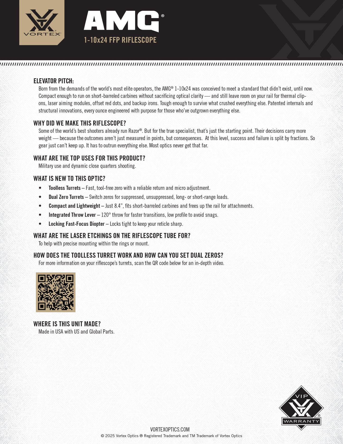 AMG 1-10x24 FFP Riflescope
