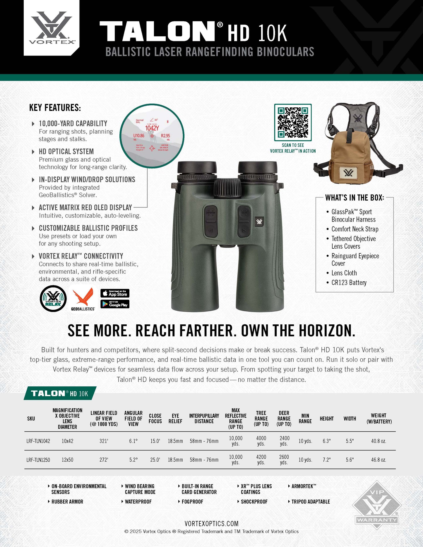 Talon HD 10K Ballistic Laser Rangefinding Binocular