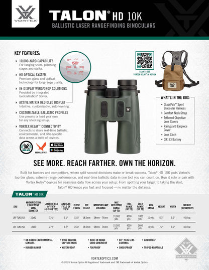 Talon HD 10K Ballistic Laser Rangefinding Binocular
