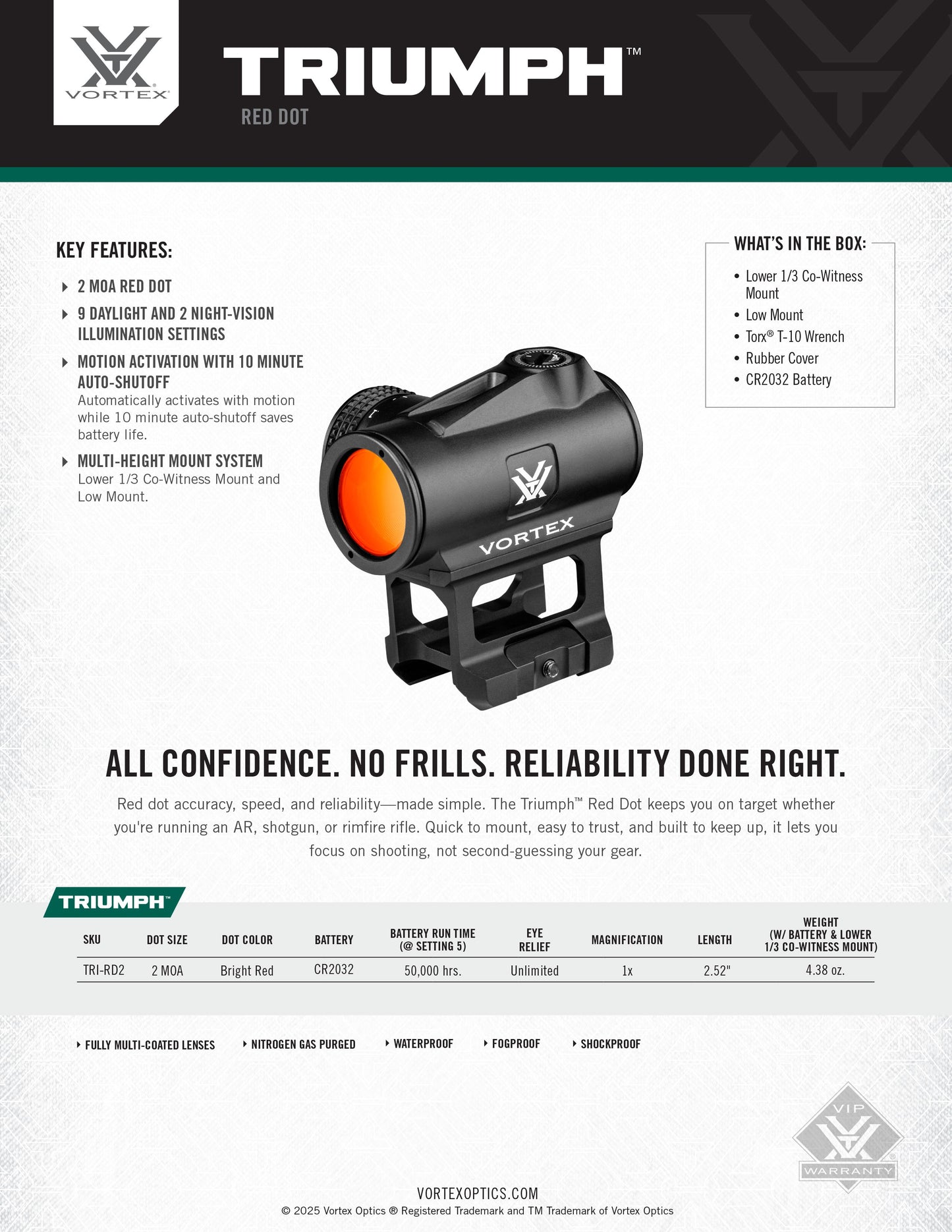 Triumph Rifle Red Dot 2 MOA