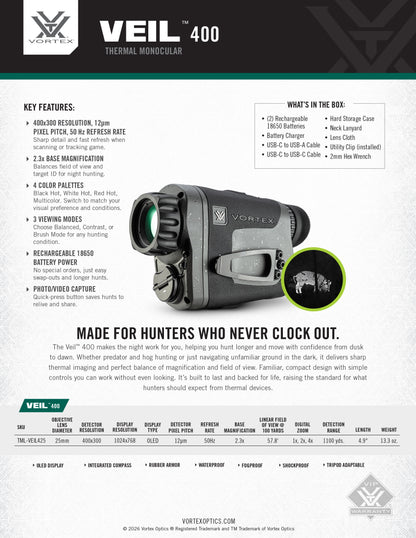 Veil 400 Thermal Monocular
